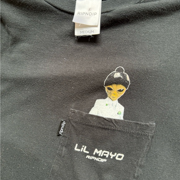 00s Vintage RIP N DIP X Lil Mayo Small Logo T-shirt Rare - Picture 5 of 7